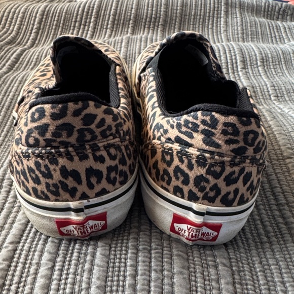 Vans Leopard Print Slip-On in Black and Tan - Picture 4 of 4
